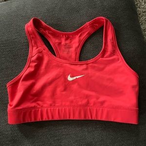 Red nike womens sports bra